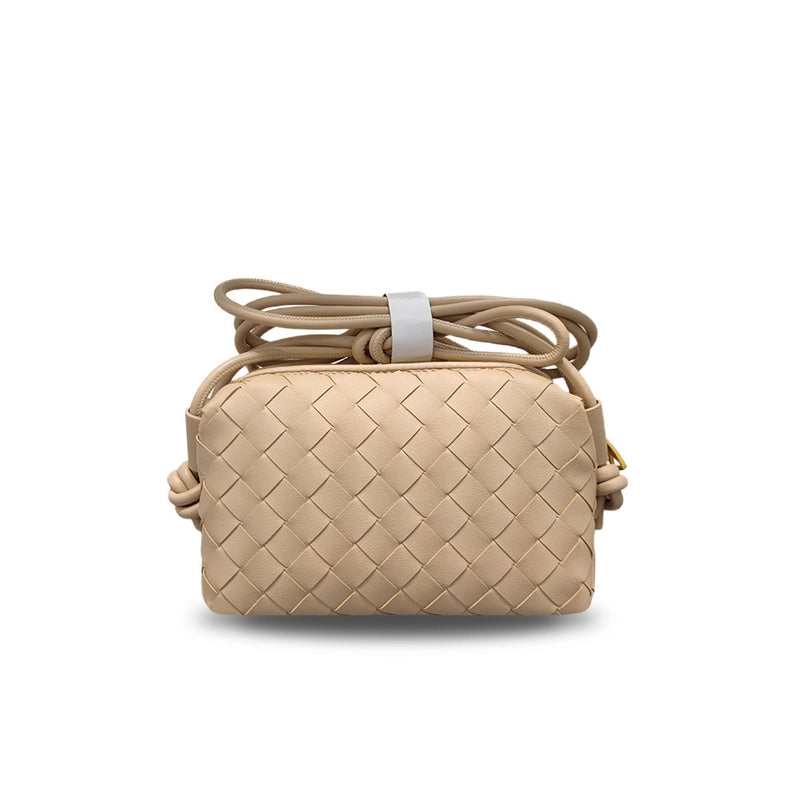 New Square Woven Cloud Bag Genuine Leather  Women's Bag Fashionable Hand-held Shoulder Crossbody Bag For Women