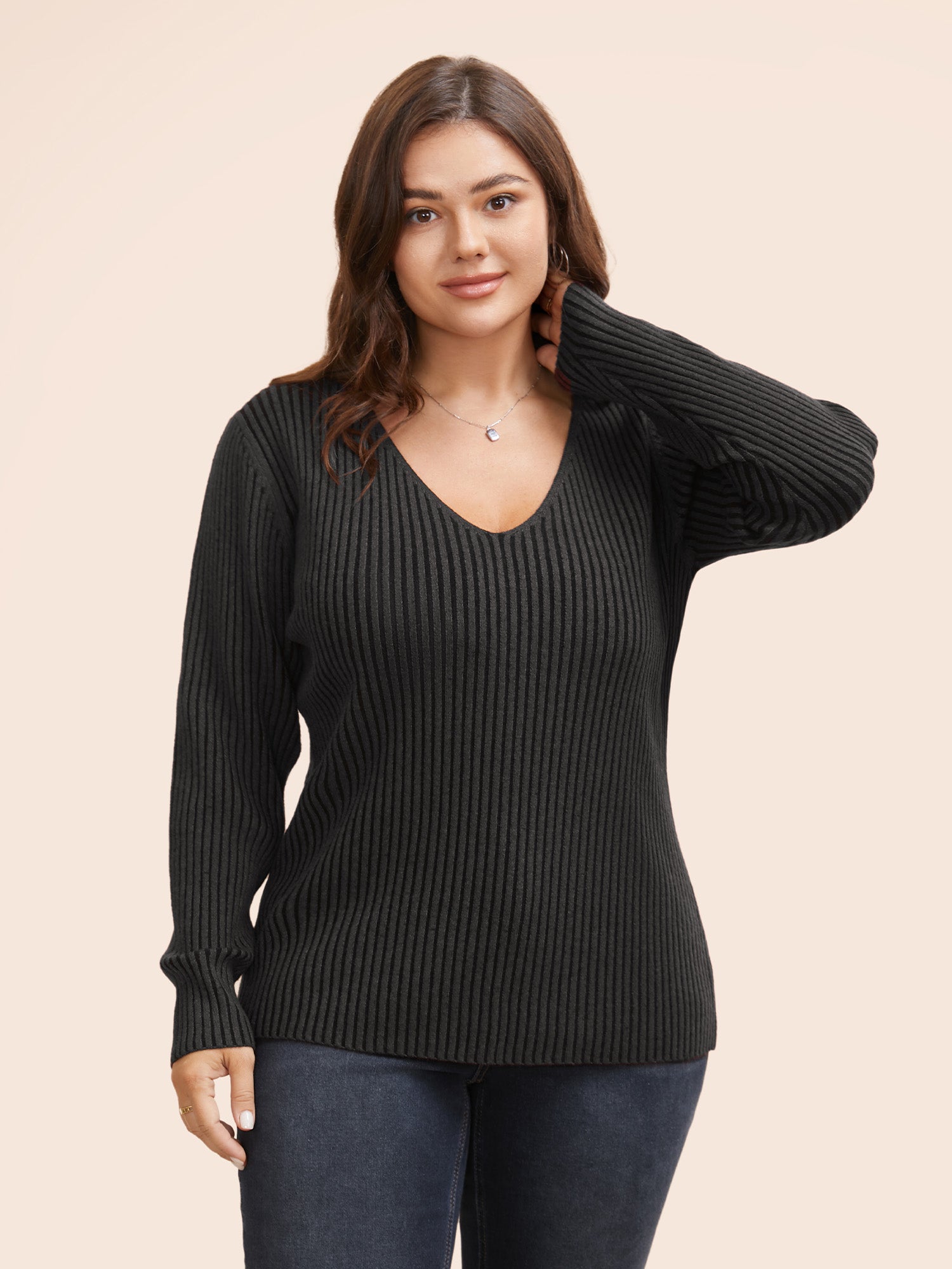 Supersoft Essentials Texture V Neck Pullover