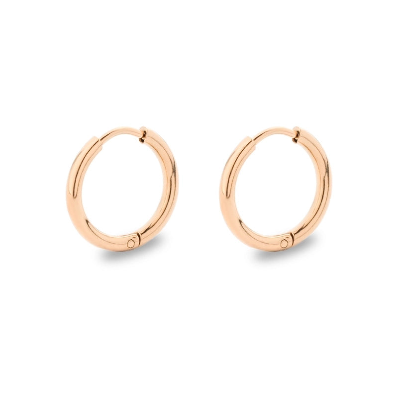 Minimalist Solid Color Stainless Steel Hoop Earrings 1 Pair