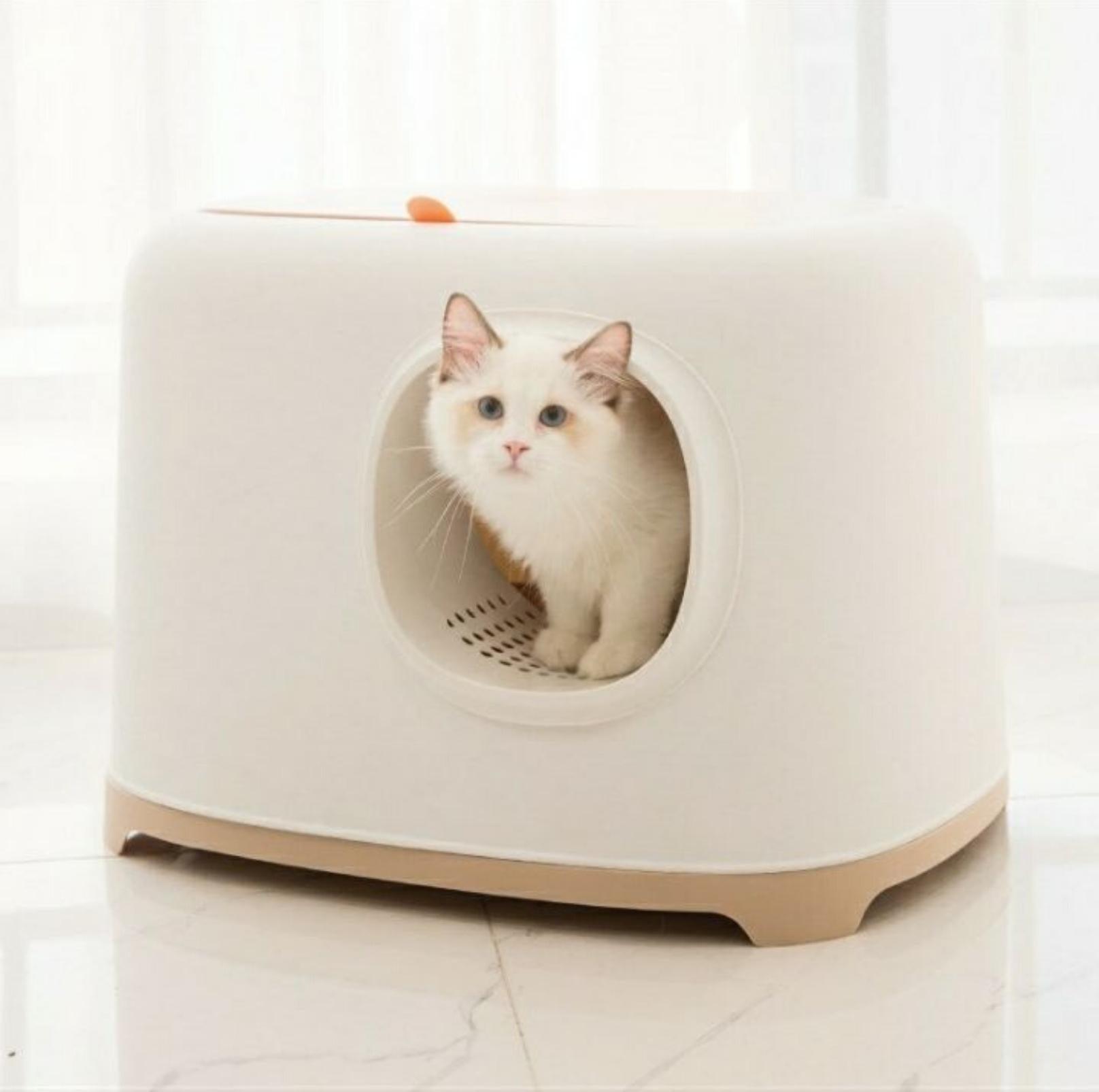 Eco-friendly Toast Style Enclosed Cat Litter Box