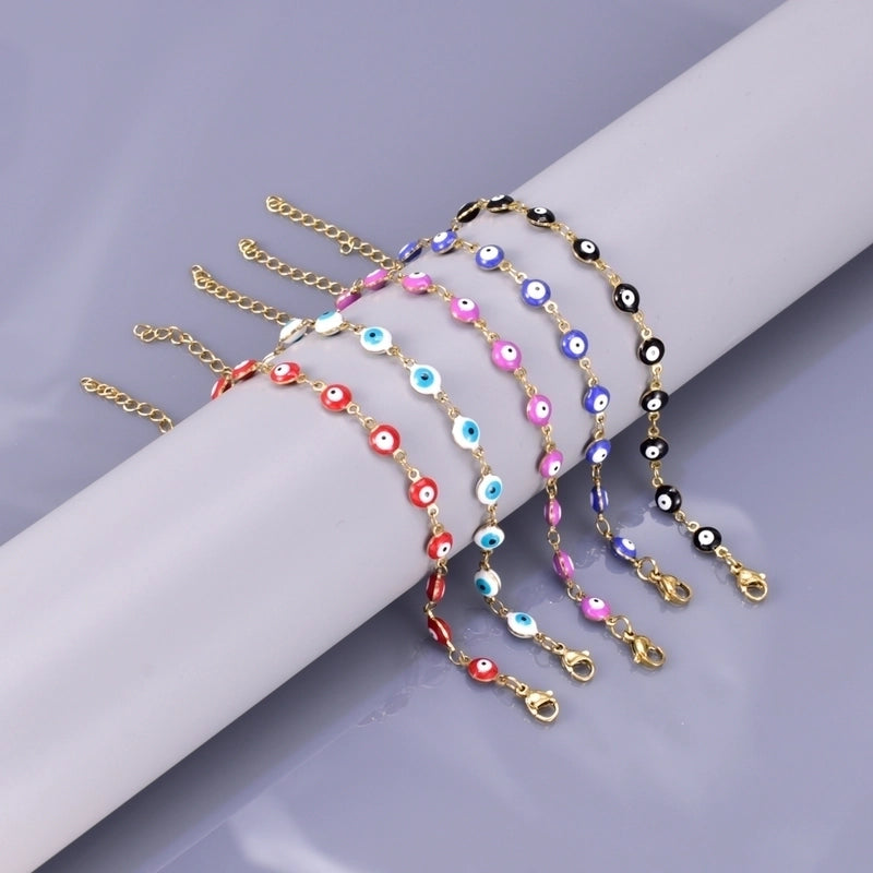 Retro Minimalist Eye 304 Stainless Steel Titanium Steel 18K Gold Plated Bracelets In Bulk