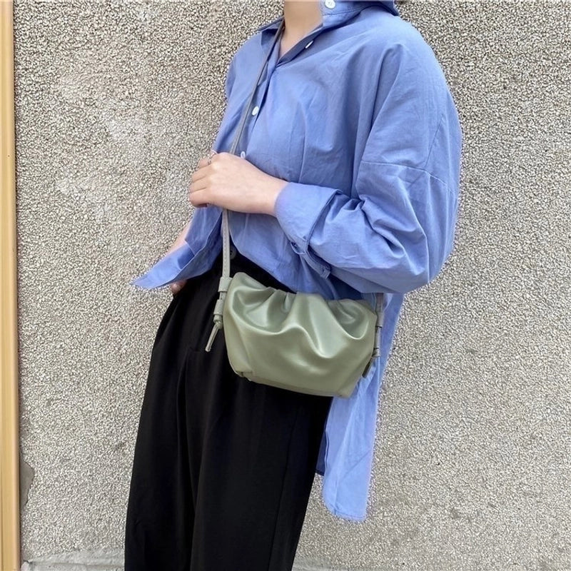 Women's Small Pu Leather Solid Color Fashion Square Zipper Crossbody Bag