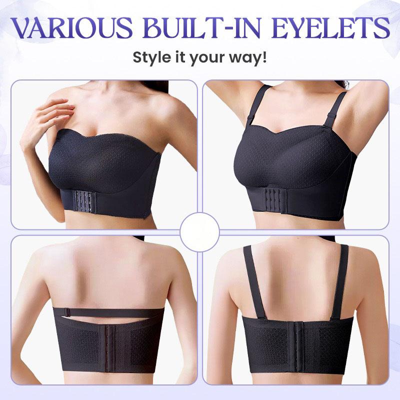🔥Hot Sale🔥Breathable Non-Slip Strapless Front Buckle Push-Up Bra