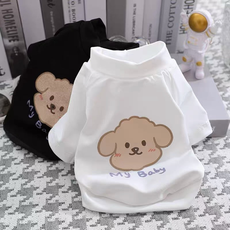 Cartoon Bear Cotton Dog Cat T-shirt