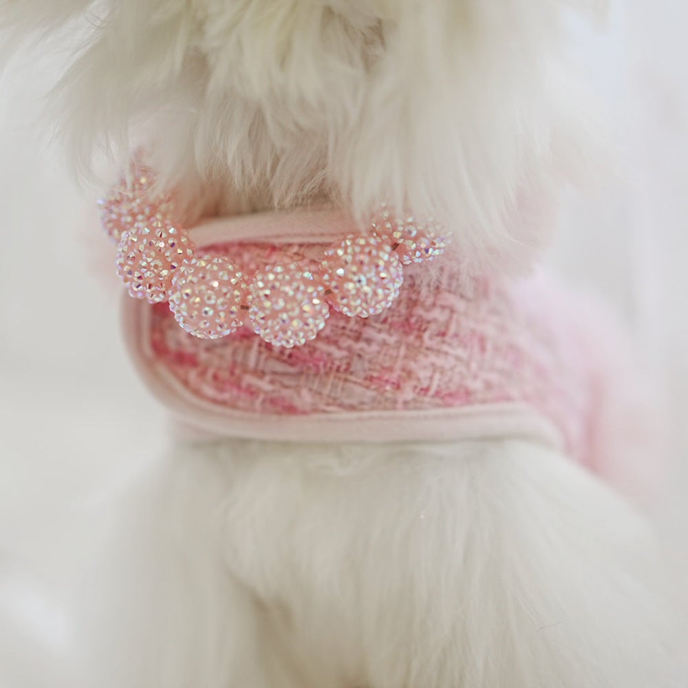 Rhinestone Bead Dog Cat Collar Necklace