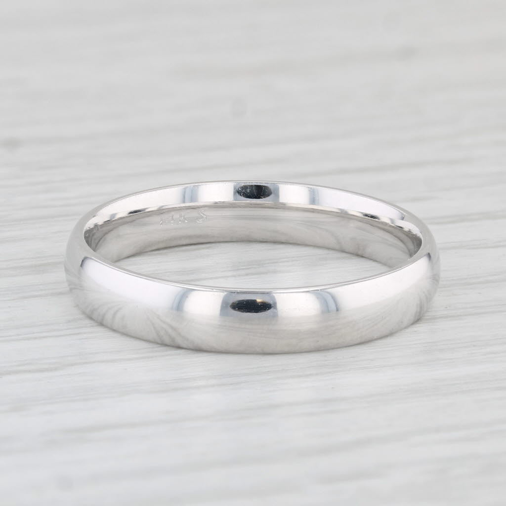 Classic Men's Wedding Band 14k White Gold Size 10.5 Ring