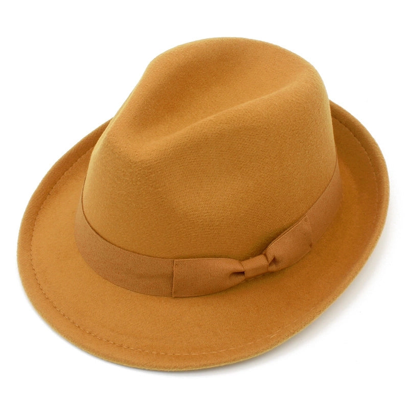 Hot Selling  Jazz Hat Autumn And Winter Fashion Small Bowler Hat Retro Wool Felt Gentleman Hat