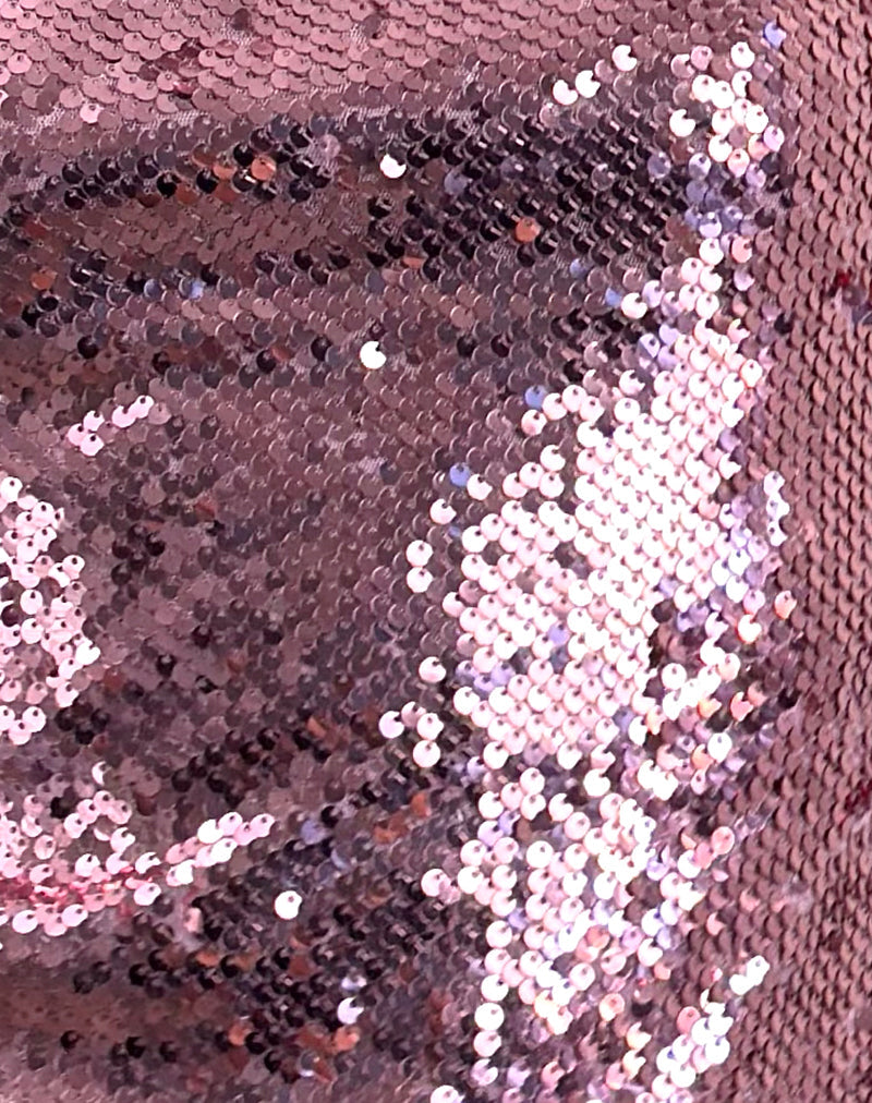 Damske Vest Top in Pink Sequin