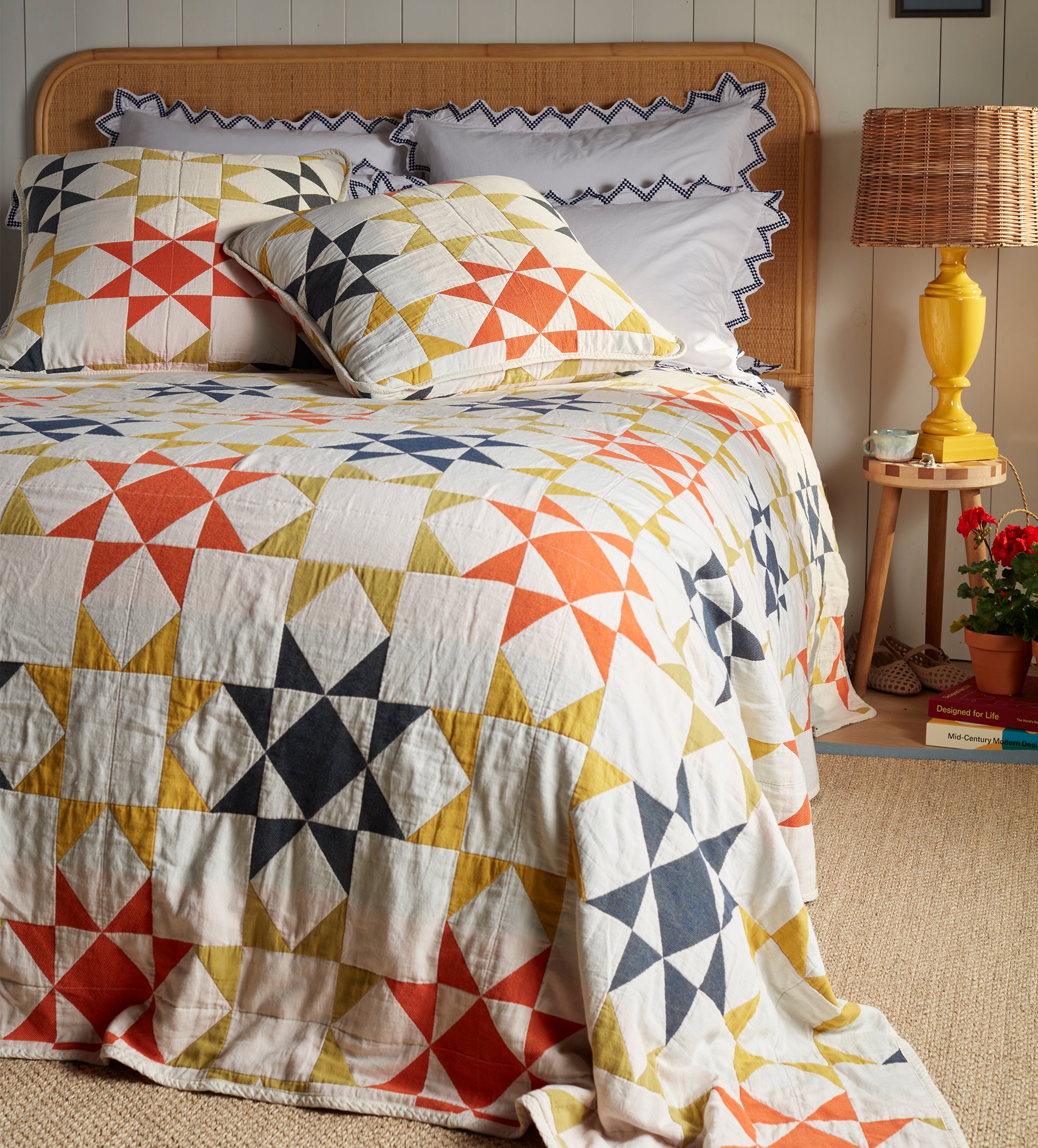 Glassette Stella Quilted 100% Cotton Bedspread