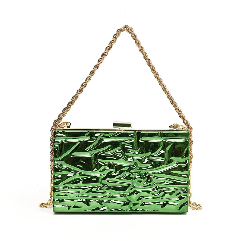 Women's Medium Arylic Solid Color Streetwear Square Lock Clasp Shoulder Bag Crossbody Bag