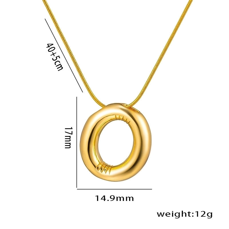 Titanium Steel Minimalist Letter Plating Pendant Necklace
