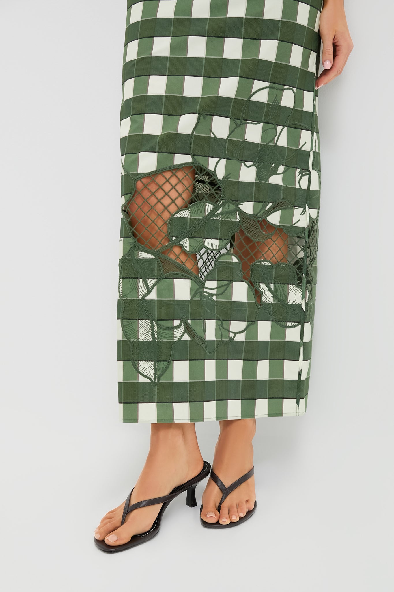 Lucca Check Esme Embroidered Skirt