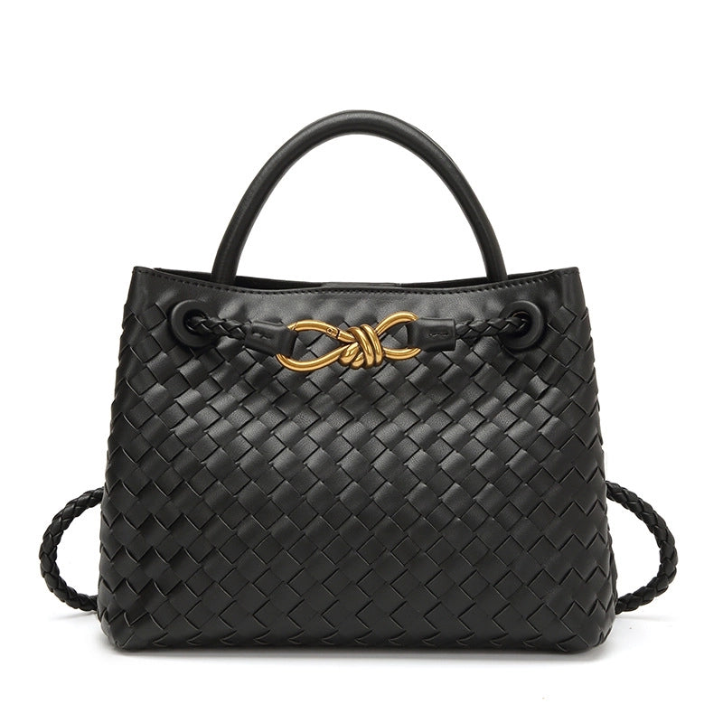 Women's Medium Pu Leather Solid Color Streetwear Square Magnetic Buckle Handbag