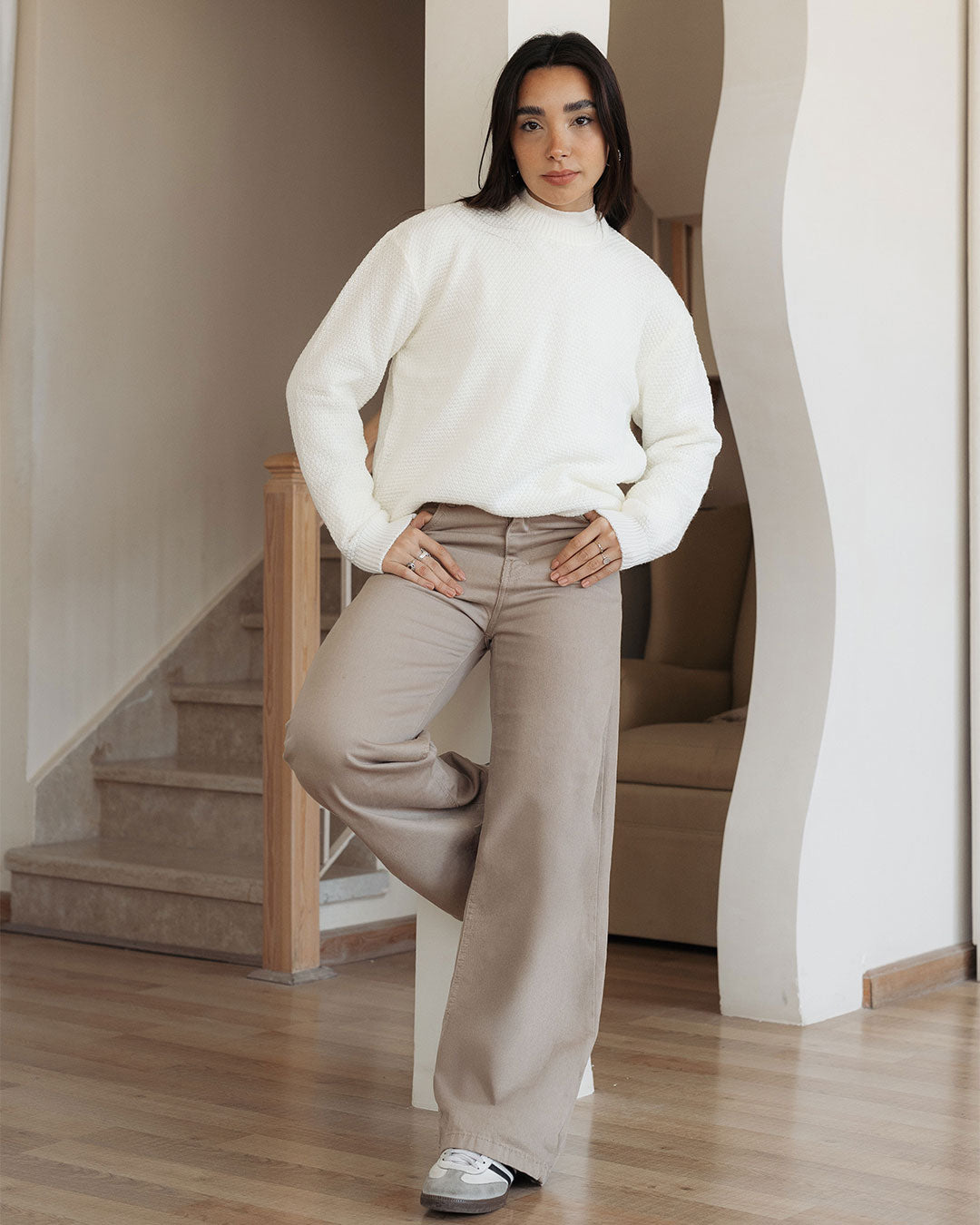 Women Honeycomb Pullover