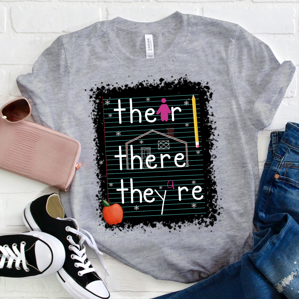 Their There They Are Book T-Shirt