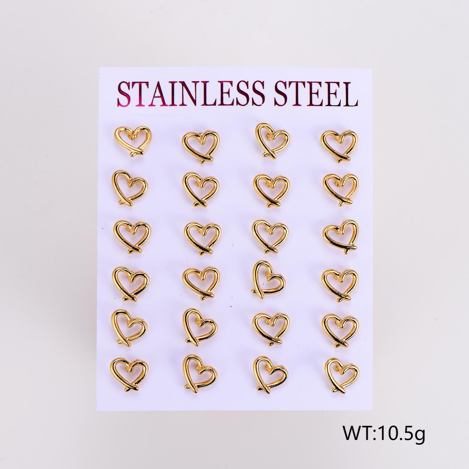 Aml Stainless Steel Ins Style Mini Earrings Love Earrings Irregular Earrings For Women