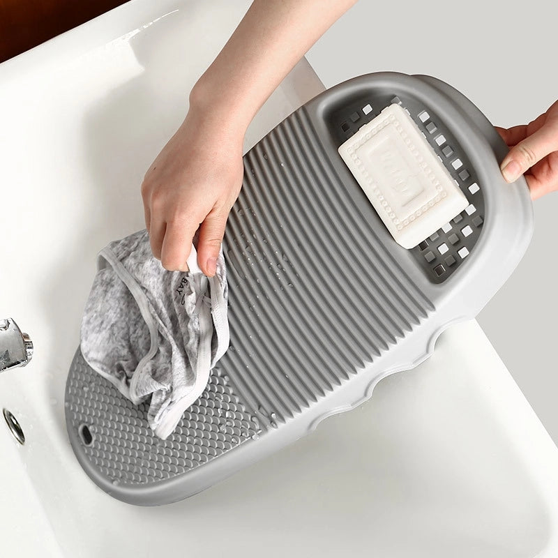 Laundry Board Dual-Use Nordic Style Large Household Thickened Plastic Soap Slot With Soap Holder Washing Clothes Mat Hand Rubbing Washing Board