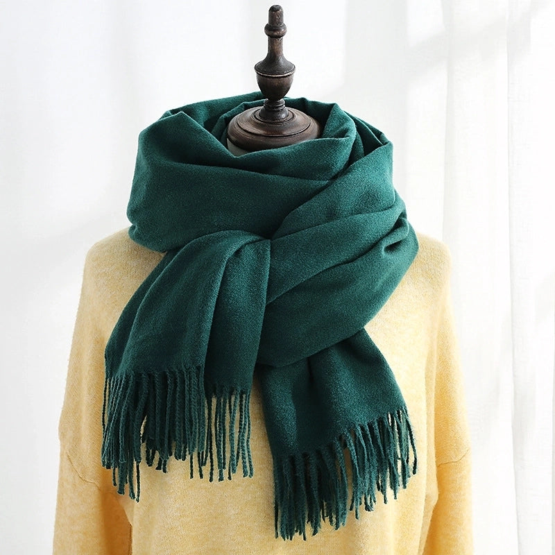 Women's Minimalist Solid Color Imitation Cashmere Scarf