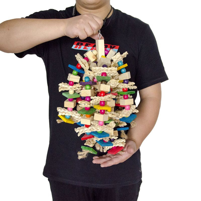 Bird Parrot Blocks Knots Tearing Toy