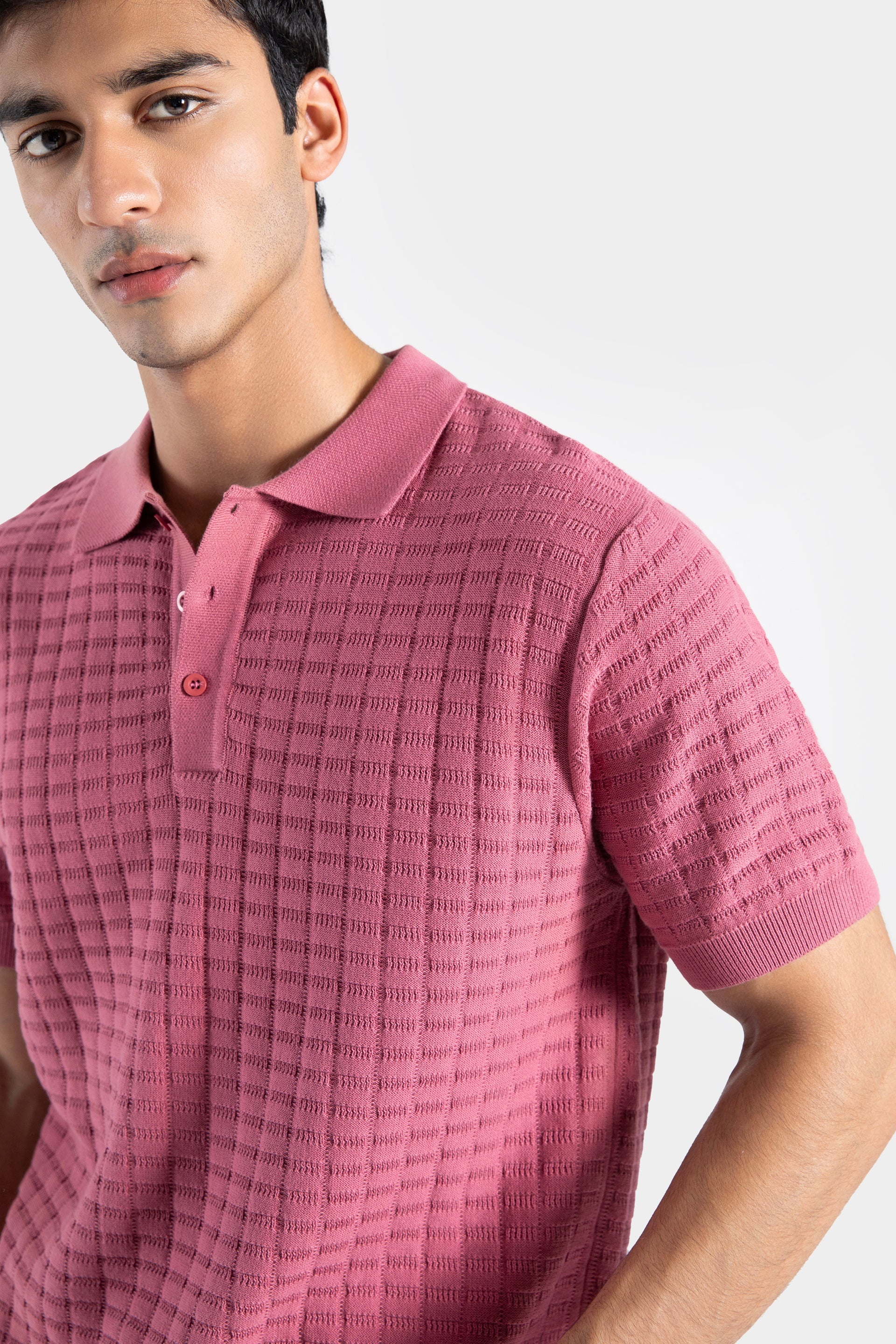 Jacquard Knitted Polo