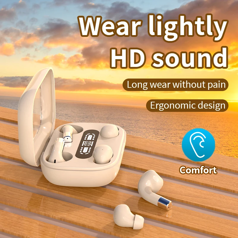 New 2in1 Dual Headphones 5.4 Bluetooth Wireless Earphones Sports Sleeping Noise Reduction HD Call Headset HIFI Music Bass Earbuds