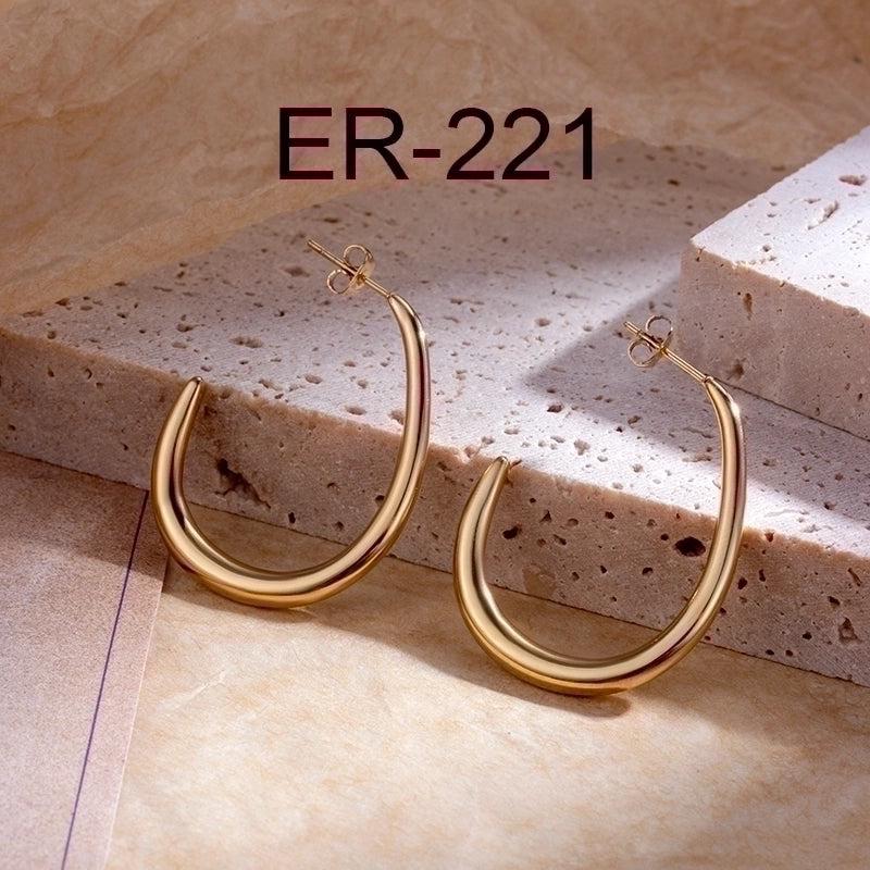 1 Pair Fashion Heart Shape Plating 304 Stainless Steel Drop Earrings Ear Studs