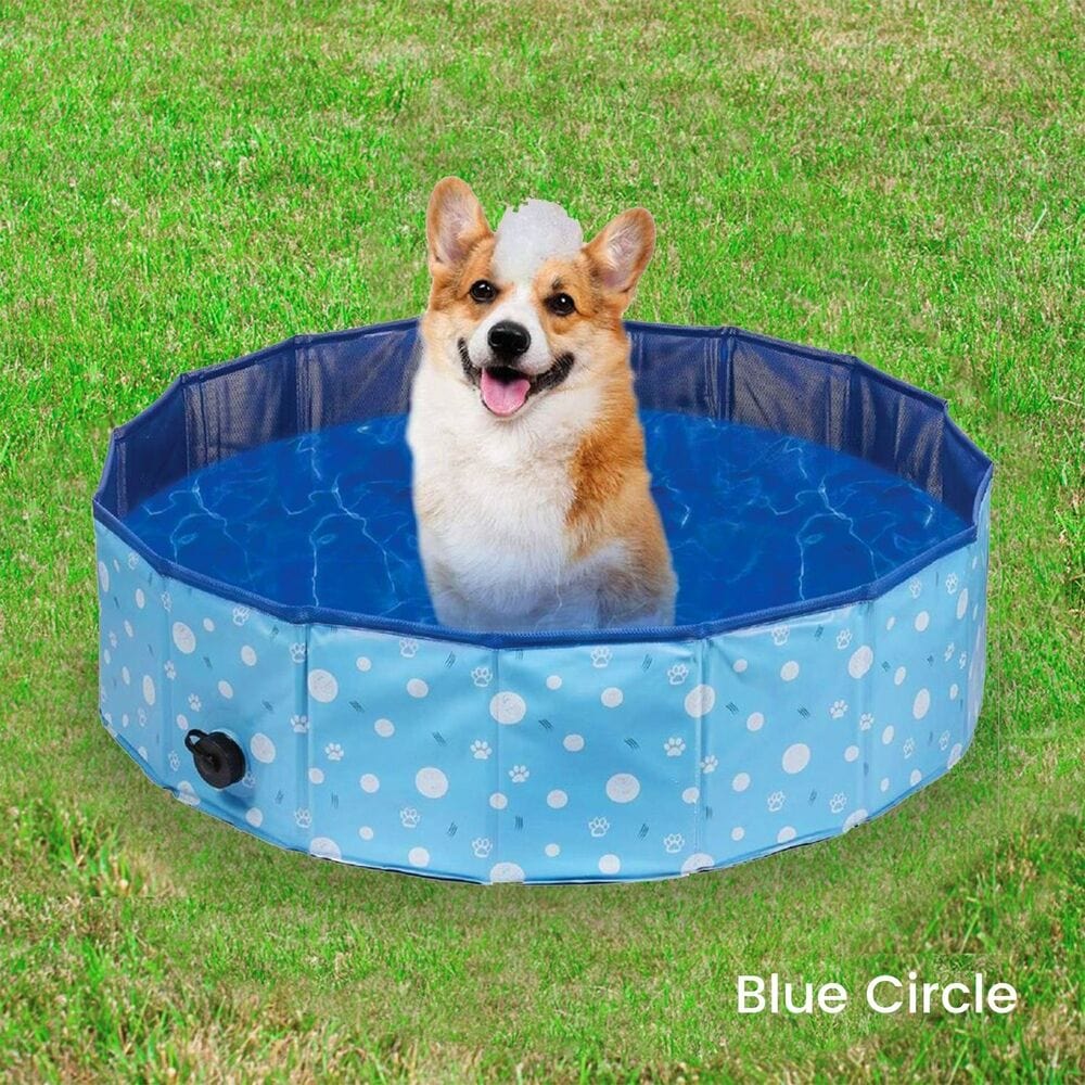 Pet Pool 120cm*30cm XL Blue Circle