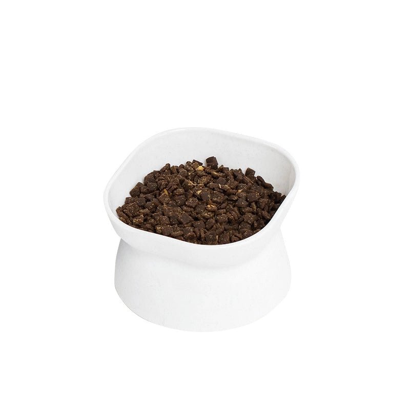 Double-sided Pet Feeding Bowl Oblique Mouth Protection Cervical Spine Dog Feeder Prevent Knocking Over High-legged Cat Feeding Basin