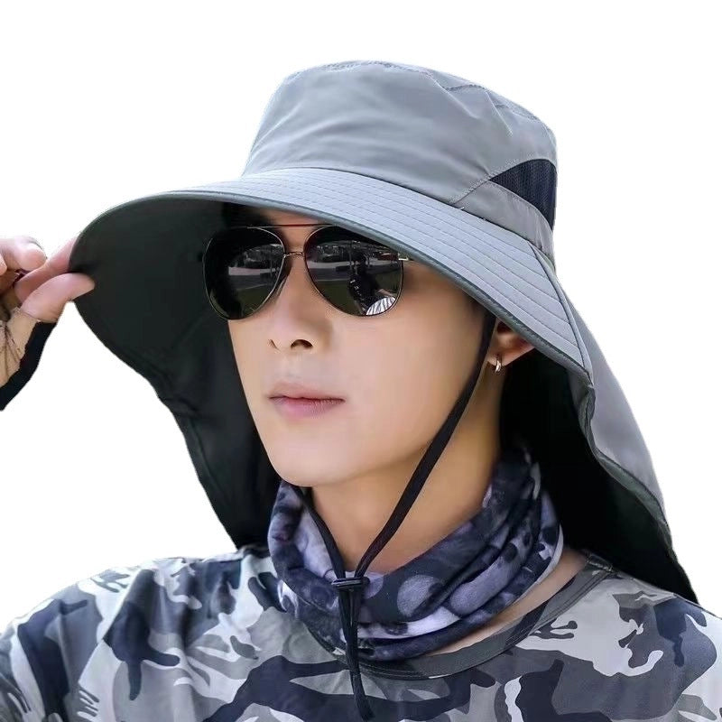 Unisex Minimalist Solid Color Big Eaves Sun Hat