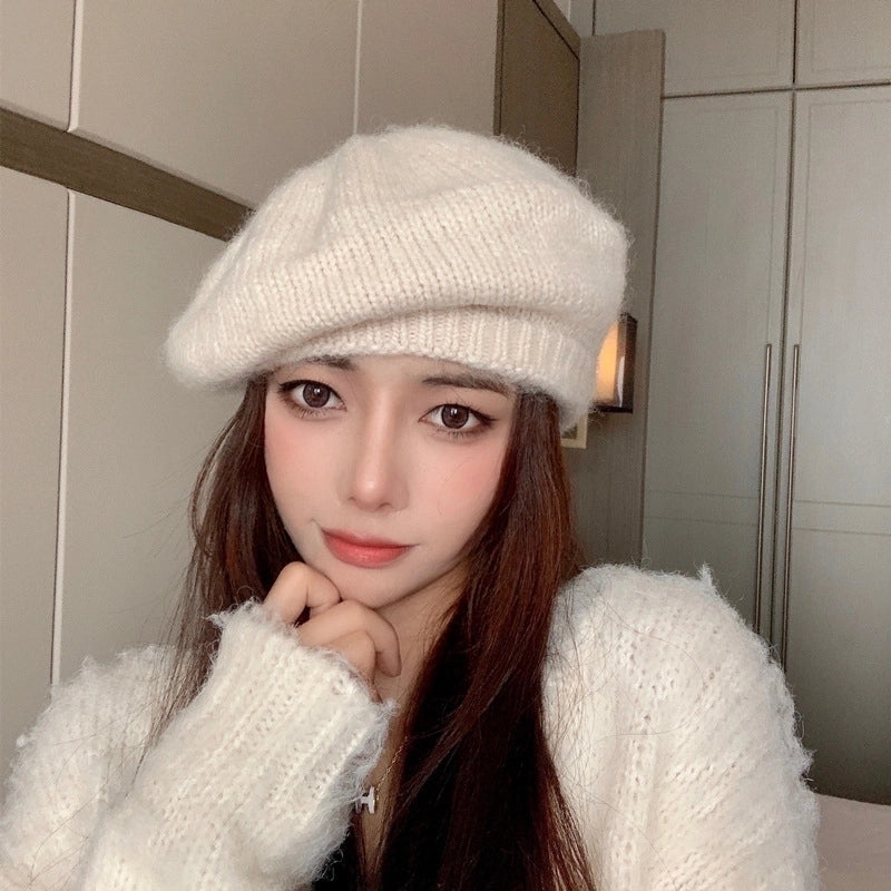 Women's Minimalist Solid Color Eaveless Beret Hat