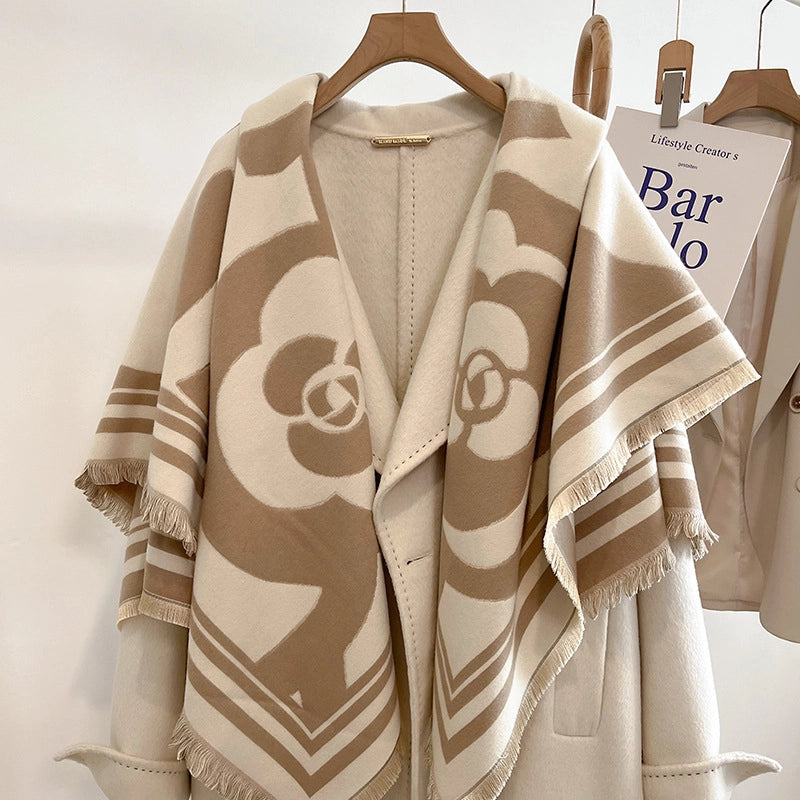 Women's Lady Geometric Imitation Cashmere Shawl