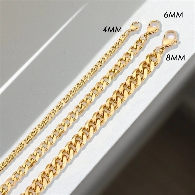Fashion U Shape Stainless Steel 14K Gold Plated No Inlaid Bracelets In Bulk