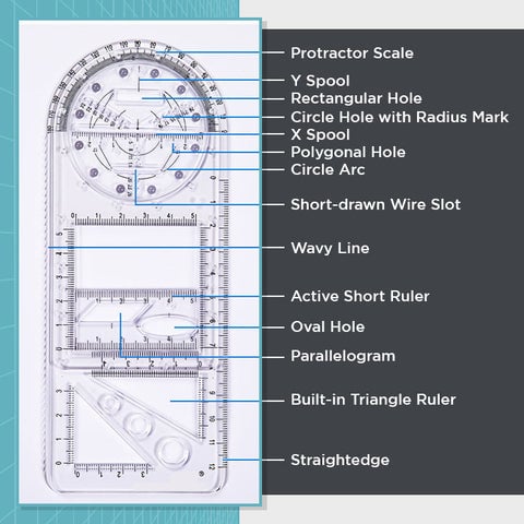 Multifunctional Geometric Rulers🔥 Buy 2 Get 1 Free (3 Pcs)