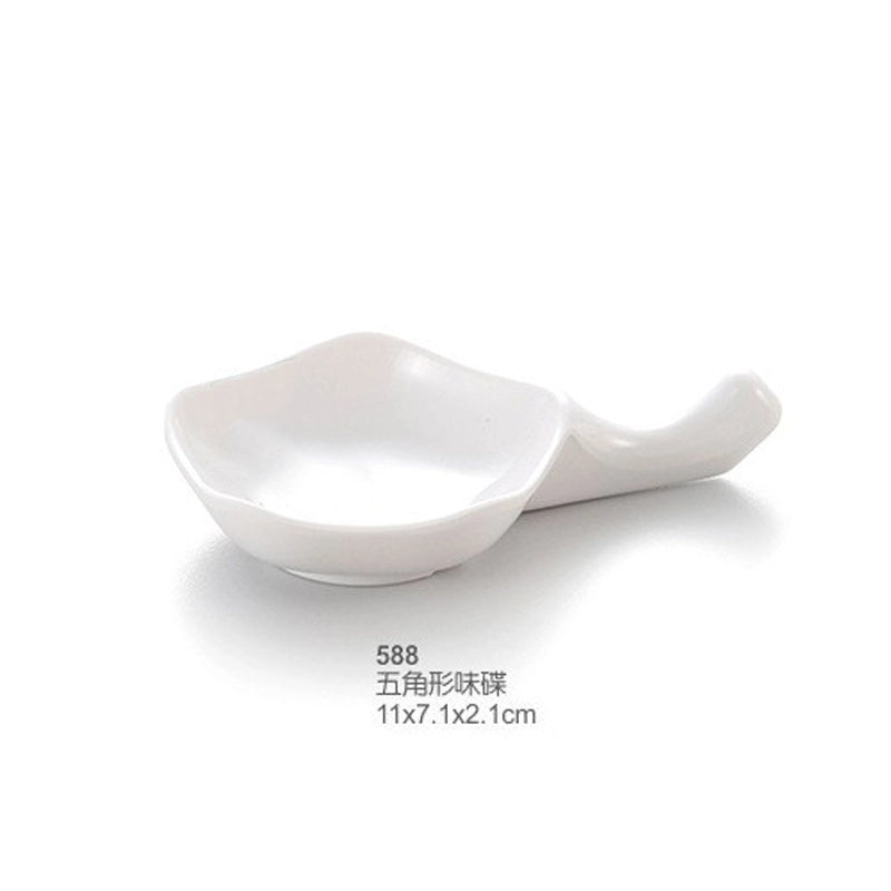 Porcelain-Imitation Milamine Shatter-Resistant Round Small Flavor Dish Chinese Sushi Dipping Sauce Dish Dish Dish Dish Dish Dish Dish Dish Dish Dish Dish
