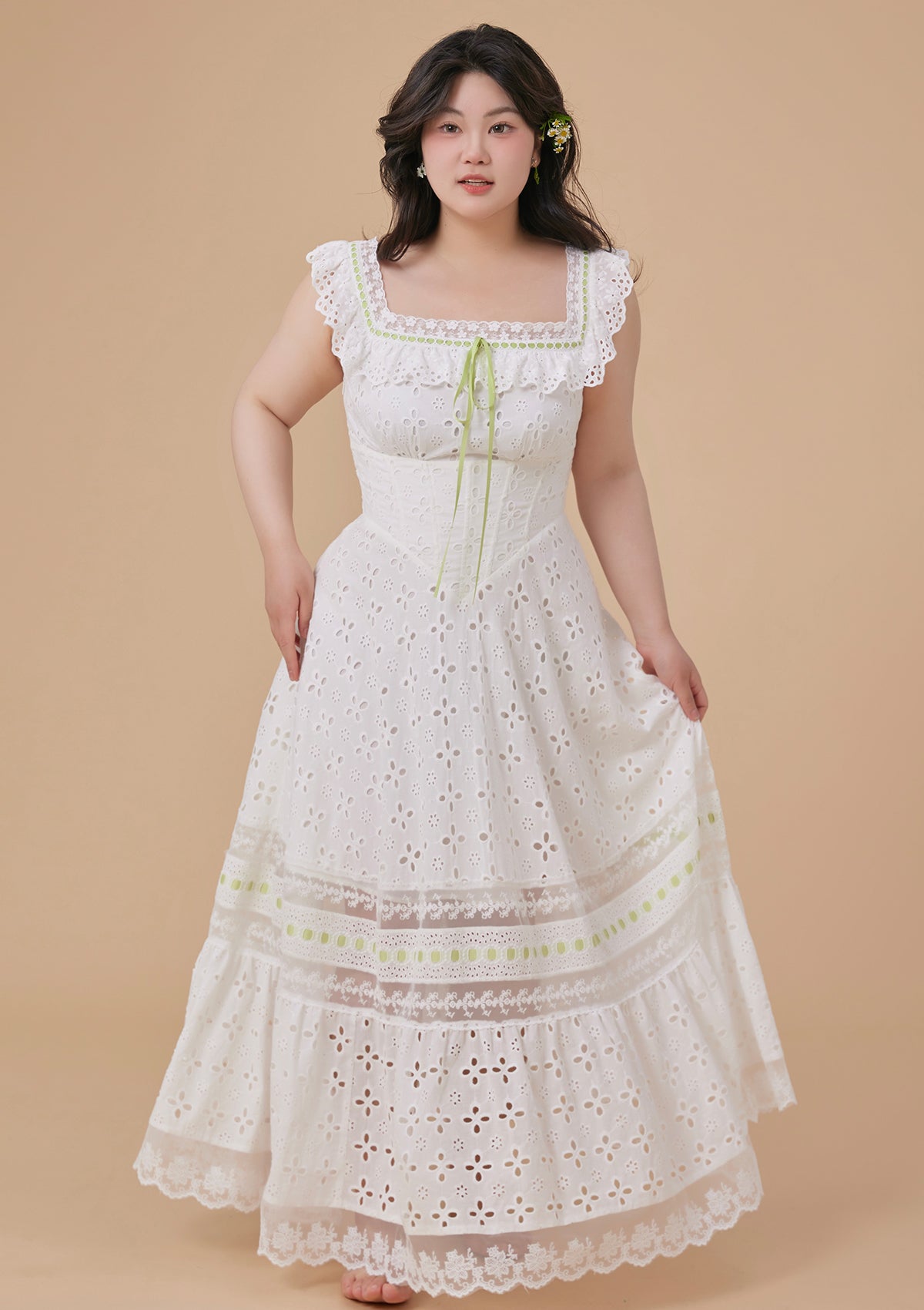 Curve & Plus Lime Soda Corset Dress