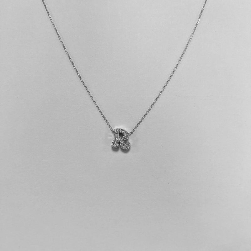 Minimalist Letter Copper Zircon Necklace In Bulk
