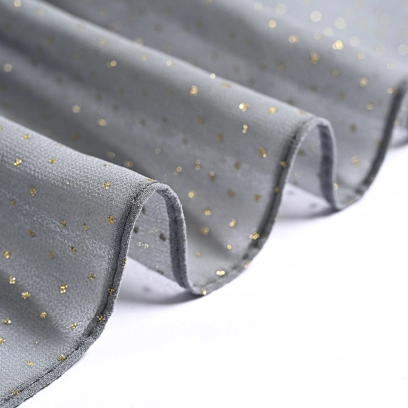 Hot Sale Solid Color Bronzing Chiffon Scarf Silk Scarf Decorative Headscarf Women's Solid Color Headscarf Scarf