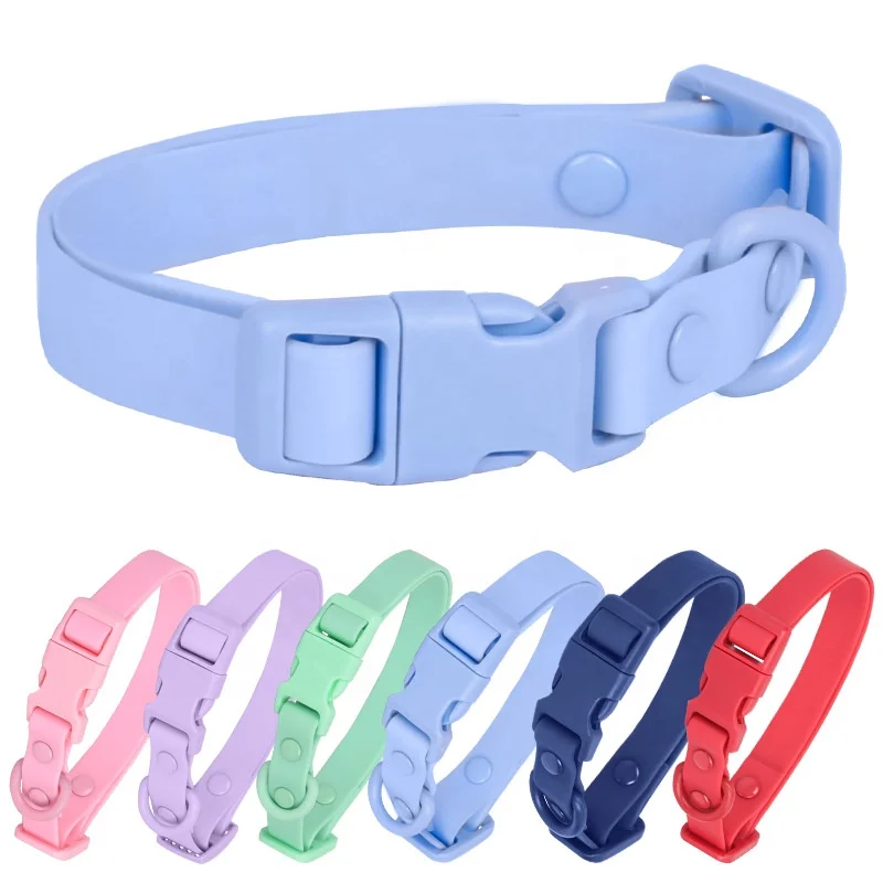 PVC Pet Collars for Dogs Adjustable Waterproof and Rust Proof Dog Collar Necklace Pet Accessories designer dog collar