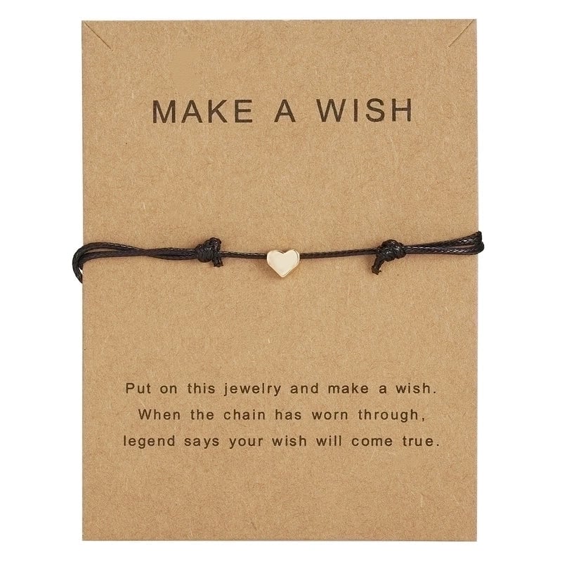 New Fashion Necklace Heart-shaped Butterfly Weaving Adjustable Copper Bracelet