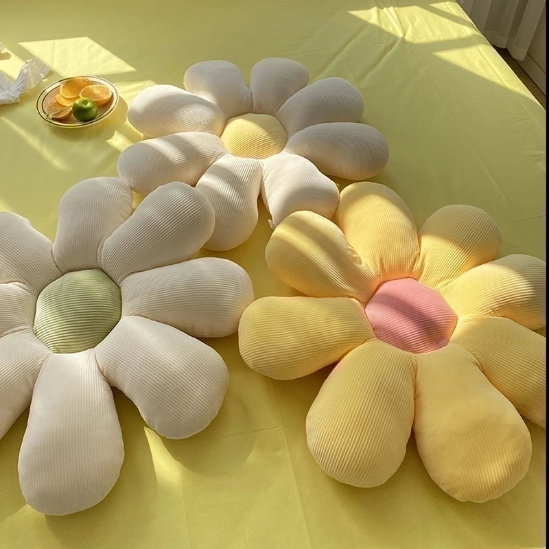 Pastoral Solid Color Plush Seat Cushion