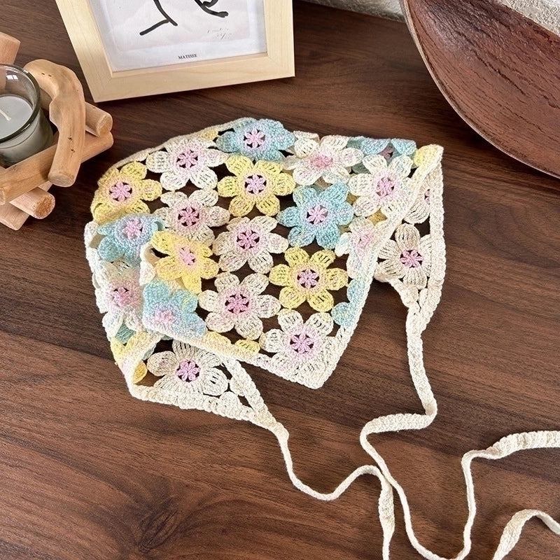 Women's Elegant Romantic Pastoral Flower Cloth Knit Hollow Out 1 Piece