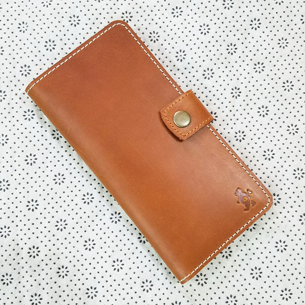 Long Wallet with Mobile & Passport Holder in Buffalo Leather High Premium Quality