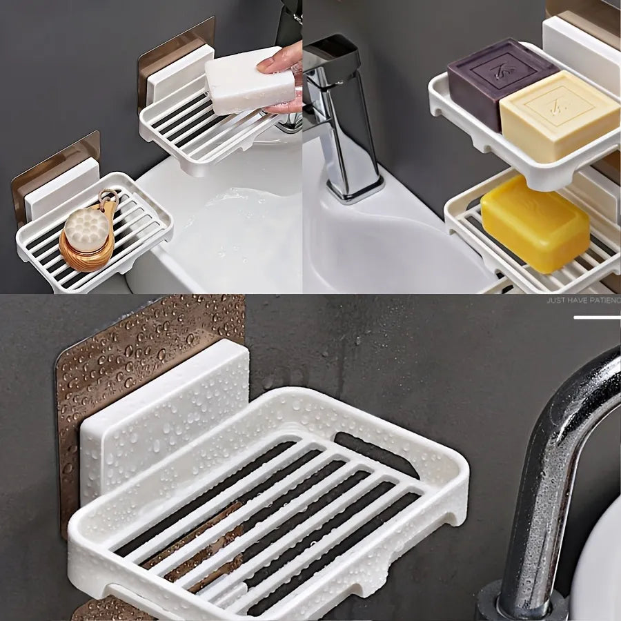 1pc Wall Mounted Plastic Soap Holder