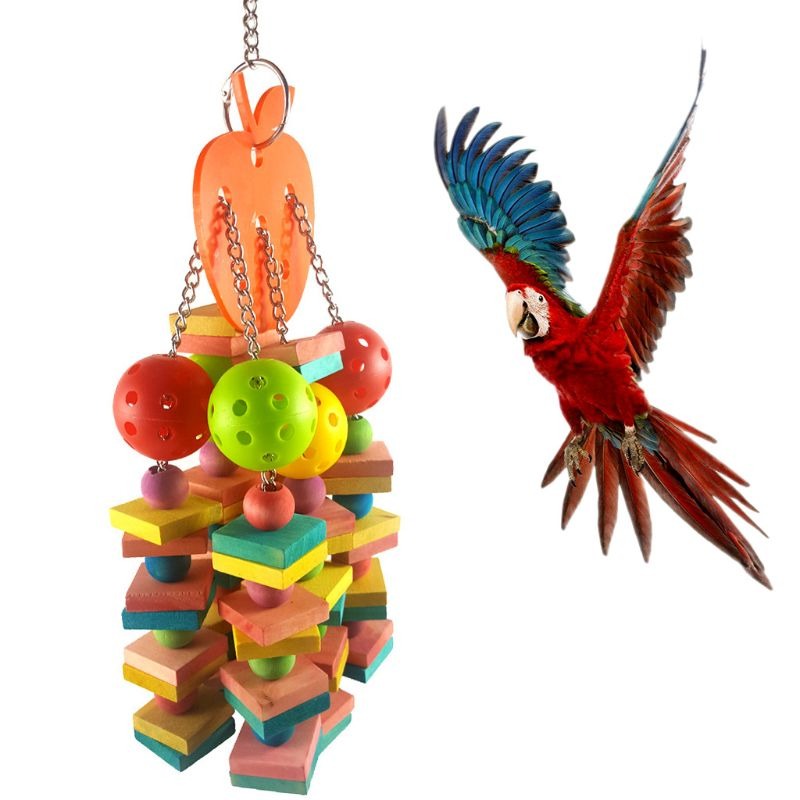 Wooden Blocks Parrot Chew Toy