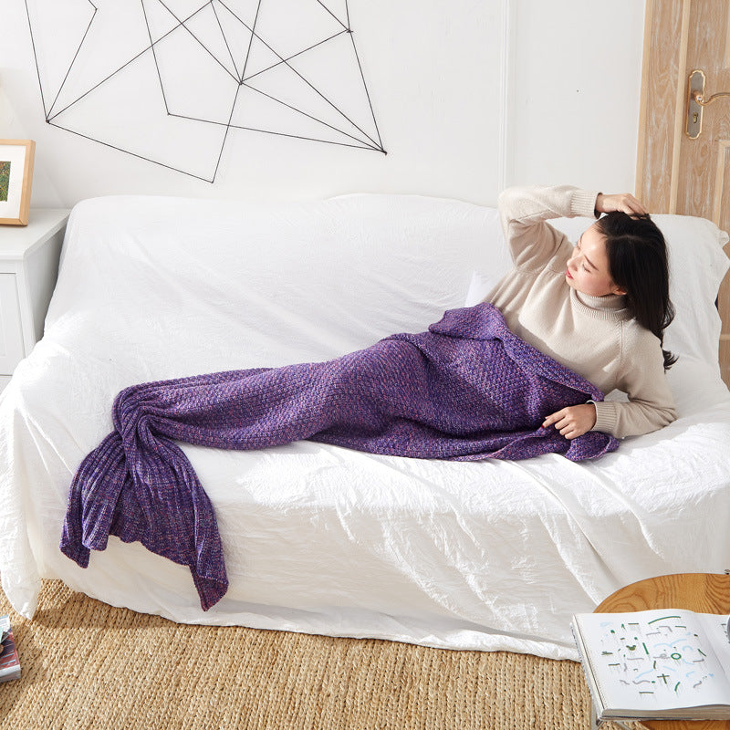 Knitted Mermaid Blanket