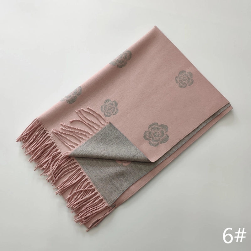 Women's Cute Sweet Printing Imitation Cashmere Polyester Scarf