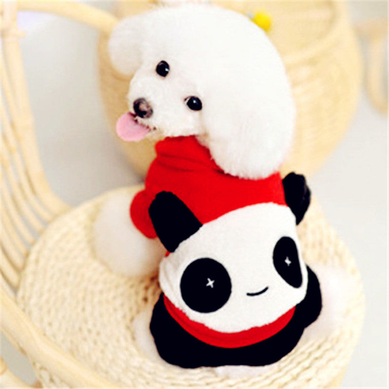 Coral Fleece Panda Transforms Dog Jacket