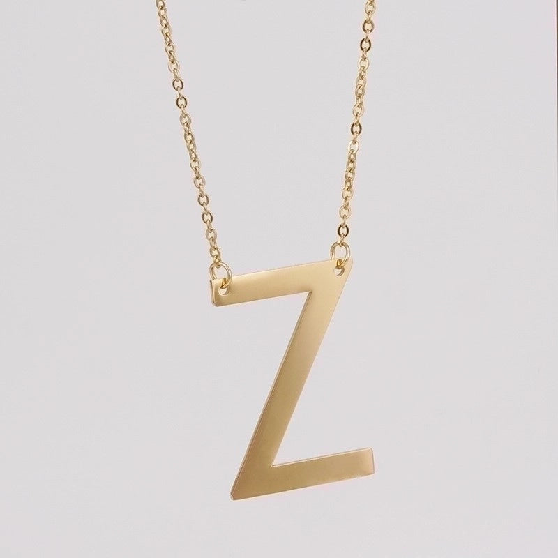 Fashion Letter 304 Stainless Steel 18K Gold Plated Plating Stainless Steel Necklaces