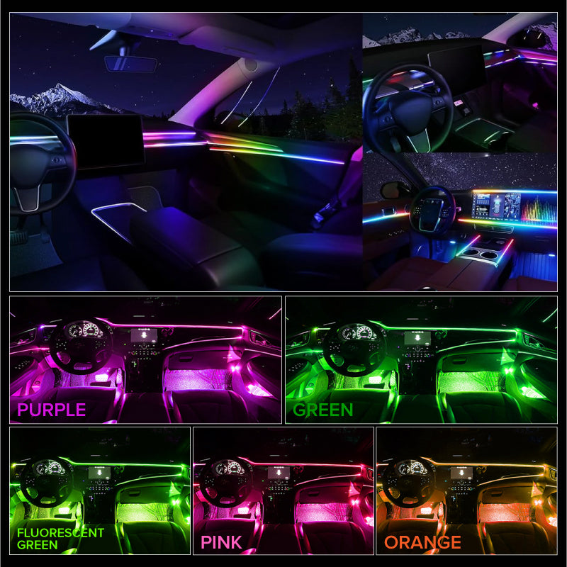 USB LED Cold Light Central Control Car Modified Atmosphere Light Strip