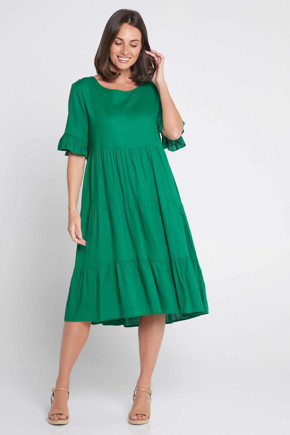 Jackson Linen Dress - Green